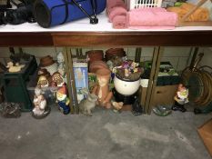 A quantity of garden ornaments etc.