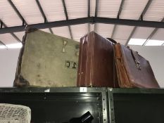 A vintage suitcase, an antler briefcase and an attache case.