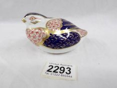 A Royal Crown Derby bird with stopper.