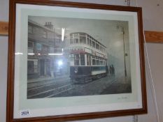 A Don Breckon (B.1935) limited edition print (1 of only 350) of a Birmingham Tram entitled 'No.