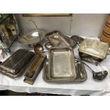 A good mixed lot of silver plate including tureens.