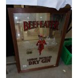 A Beefeater Dry Gin advertising mirror.