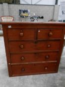 A Victorian mahogany 2 over 3 chest of drawers.