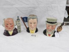 3 Royal Doulton character jugs being Sir Henry Doulton D7507,