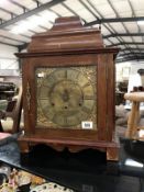 A Victorian brass faced Westminster chime bracket clock