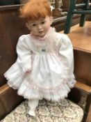 A large porcelain doll