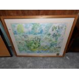 A framed and glazed watercolour by Elizabeth Jane Lloyd (B.