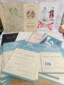 A mixed lot of theatre and concert programmes including Doncaster Art Centre,