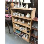 A solid oak bookcase