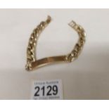 A 9ct gold ID bracelet (no engraving) approximately 86 grams.