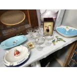 A mixed lot of Babycham items including ashtrays.