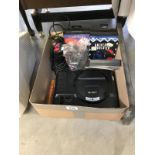 A Sega Megadrive with control stick, control pad with 6 games including T2,
