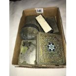 A quantity of miscellaneous items, including a jewellery box.