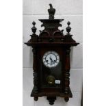 A Victorian mahogany 8 day wall clock, in working order.