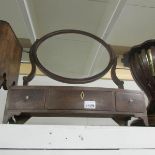 A Victorian mahogany toilet mirror.