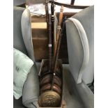 5 Victorian copper bed warming pans,