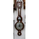 A 19th century mahogany banjo barometer.