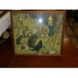 A woodland animal scene signed Margaret W Tarrant.