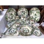 A large quantity of Mason's Chartreuse pattern plates and bowls etc.