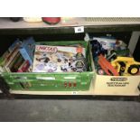A quantity of toys, books and games.