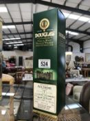A boxed bottle of Douglas of Drumlarig single malt Scotch whisky.