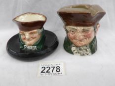 A Royal Doulton 'Old Charley' match holder and ashtray.