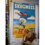 A 'Skegness is so Bracing' Jolly Fisherman poster - printed to mark the cessation of the Urban
