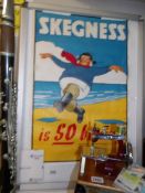 A 'Skegness is so Bracing' Jolly Fisherman poster - printed to mark the cessation of the Urban