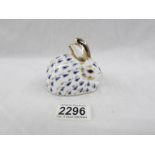 A Royal Crown Derby rabbit with stopper.