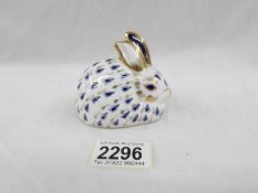 A Royal Crown Derby rabbit with stopper.