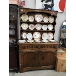 A medium oak dresser.