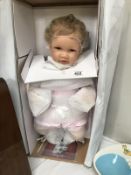 A boxed Hani Picture Perfect baby collector's doll by Ashton Drake Galleries.