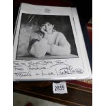 A Royal Bath Hotel 'Charity autograph book, autographs including Anita Harris, Edward Heath,