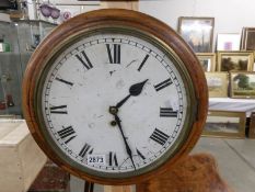 A mahogany 'school' clock,