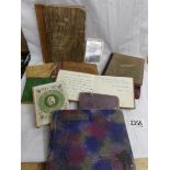 A mixed lot including autograph books (one with paintings and drawings),