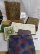 A mixed lot including autograph books (one with paintings and drawings),