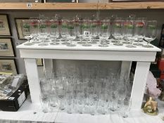 A large quantity of advertising glasses including Grolsch, Stella Artois, Gayner's Cider etc.