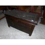 A large antique oak chest, a/f.