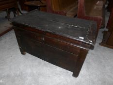 A large antique oak chest, a/f.