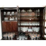 A large quantity of advertising glasses including Glenfiddich, Absolut, Pernod, Old Navy Rum,