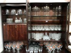 A large quantity of advertising glasses including Glenfiddich, Absolut, Pernod, Old Navy Rum,