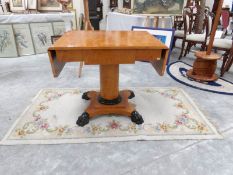 A maple walnut sofa table.