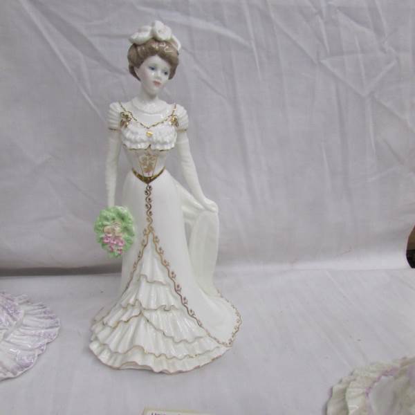 4 Coalport Golden Age figurines being Georgina, Louisa at Ascot, Eugenie and Charlotte. - Image 3 of 5