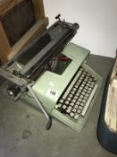 A Remington typewriter.