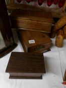 2 large wooden boxes and a smaller example.
