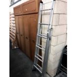 An aluminium ladder.