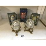 A quantity of Faberge style egg shaped trinket pots etc.