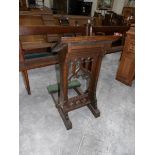 An oak lectern.