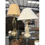 2 table lamps