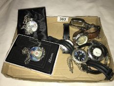 A quantity of pocket watches.